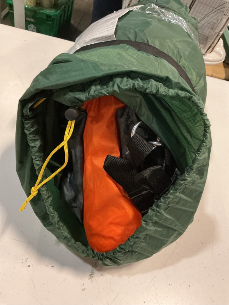 Condition photo showing Good Condition for 2-3 person backpacking tent double doors 2 vestibule 2 skylight, two person tents waterproof windproof 2 man tent for camping hiking motor cycling biking fishing mountaineering upf 50+ green