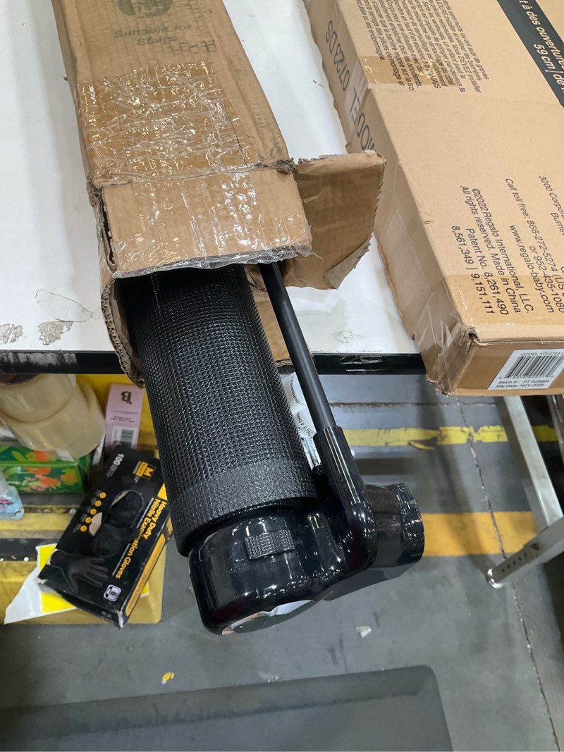 Condition photo showing Good Condition for reinforced 200 inch extra wide retractable baby gates to prevent crawling through, indoor/outdoor baby gates for decks, 16 ft mesh retractable fence/barrier/blocker/screen gate for garage, black black 37" tall x 200" wide? with reinforced bar ?