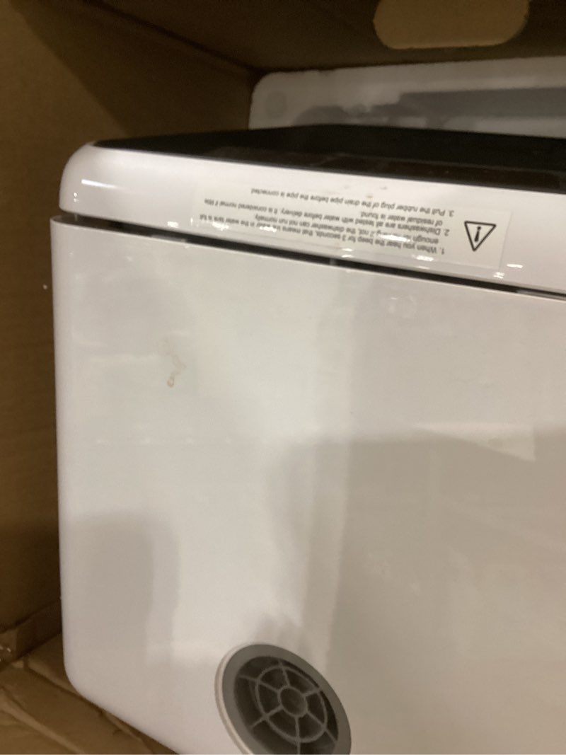 Condition photo showing As Is for COMFEE' Portable Mini Dishwasher Countertop with 5L Built-in Water Tank for Apartments& RVs, No Hookup Needed, 6 Programs, 360° Dual Spray, 162? High-Temp& Air-Dry Function Minilite-Black Whole Black