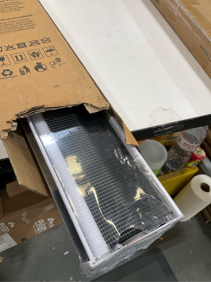 Condition photo showing Good Condition for Blackout Zebra Blinds, Dual Layer Free-Stop, Room Darkening Zebra Shades, Blinds for Indoor Windows, Light Filtering Privacy Sheer Shade for Home(28" W X 72" H, Black) 28"W x 72"H Black