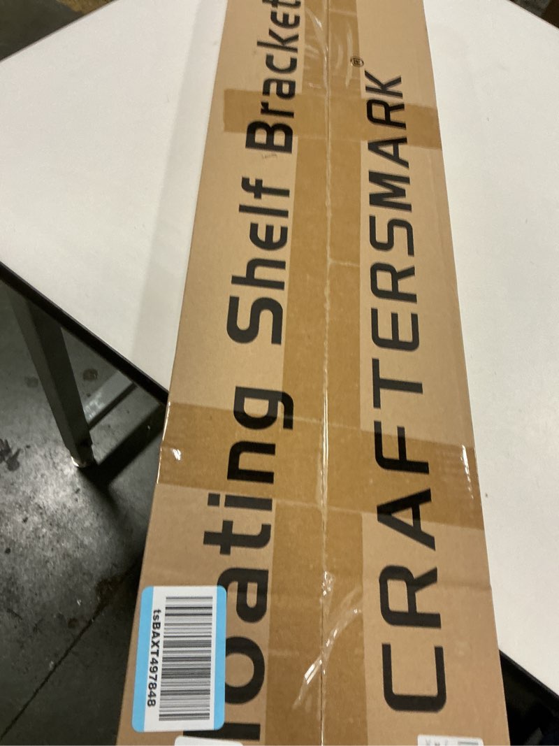 Condition photo showing New/Like New for 1pc Floating Shelf Hardware Heavy Duty Hidden Shelf Brackets Support,Wall Mounting Invisible Floating Shelves Bracket with Jig (34" x 8" x 1.5" with Tools)