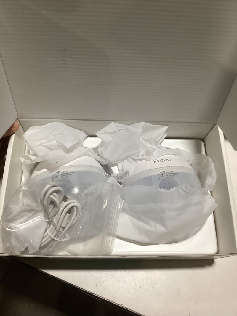 Condition photo showing Good Condition for Paruu Hands Free Breast Pump P16, Wearable Breast Pump Electirc Portable with 4 Modes & 12 Levels, Max 309mmHg Strong Suction 19/21/24mm Flange Inserts Wearable Breastfeeding Pump, 2 Pack White
