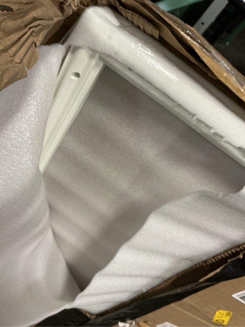 Condition photo showing As Is for 1 pcs 22 x 36 inch entry door frame only replacement kit for 1" glass (glass not included), 1 lite exterior front door window frame replacement (rectangle) 22 x 36 inch rectangle 1