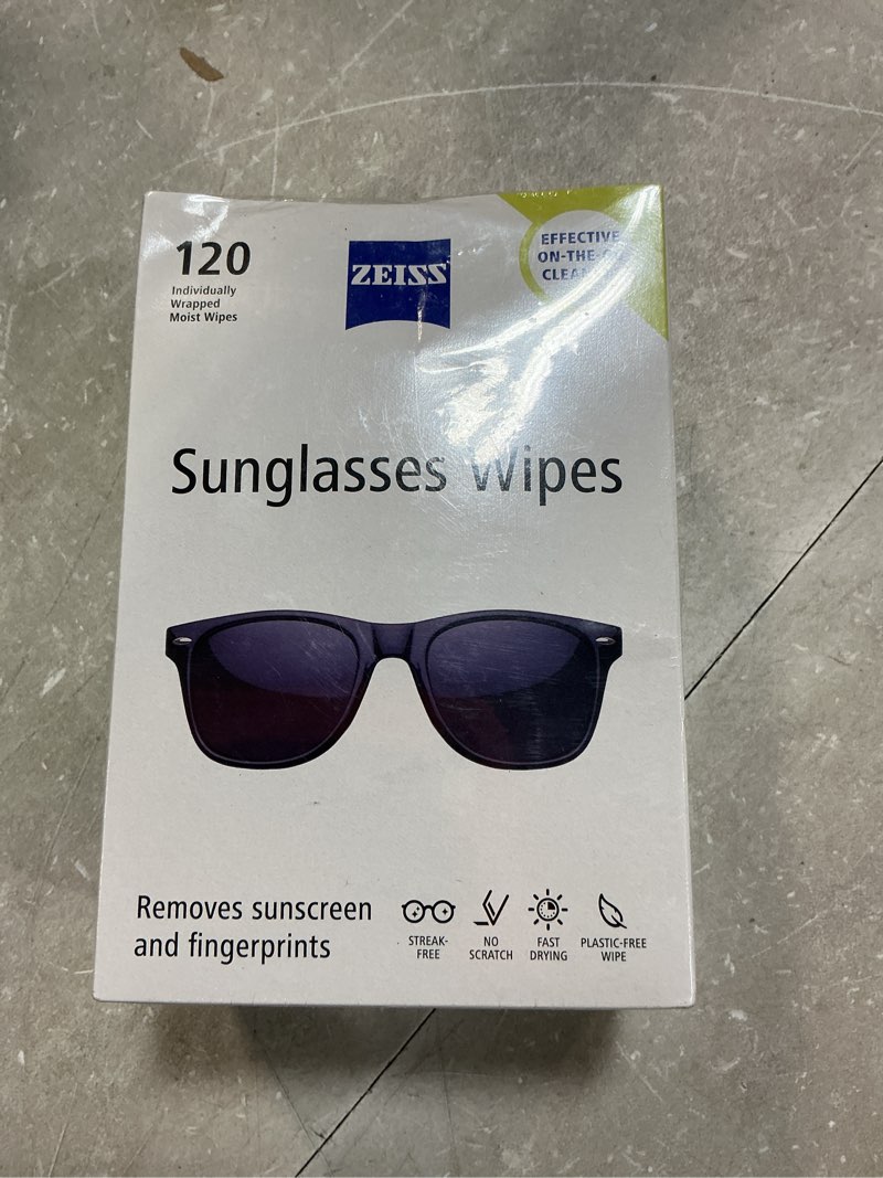 Condition photo showing New/Like New for ZEISS Pre Moistened Sunglasses Cleaning Wipes 120 Count 120 Count (Pack of 1)