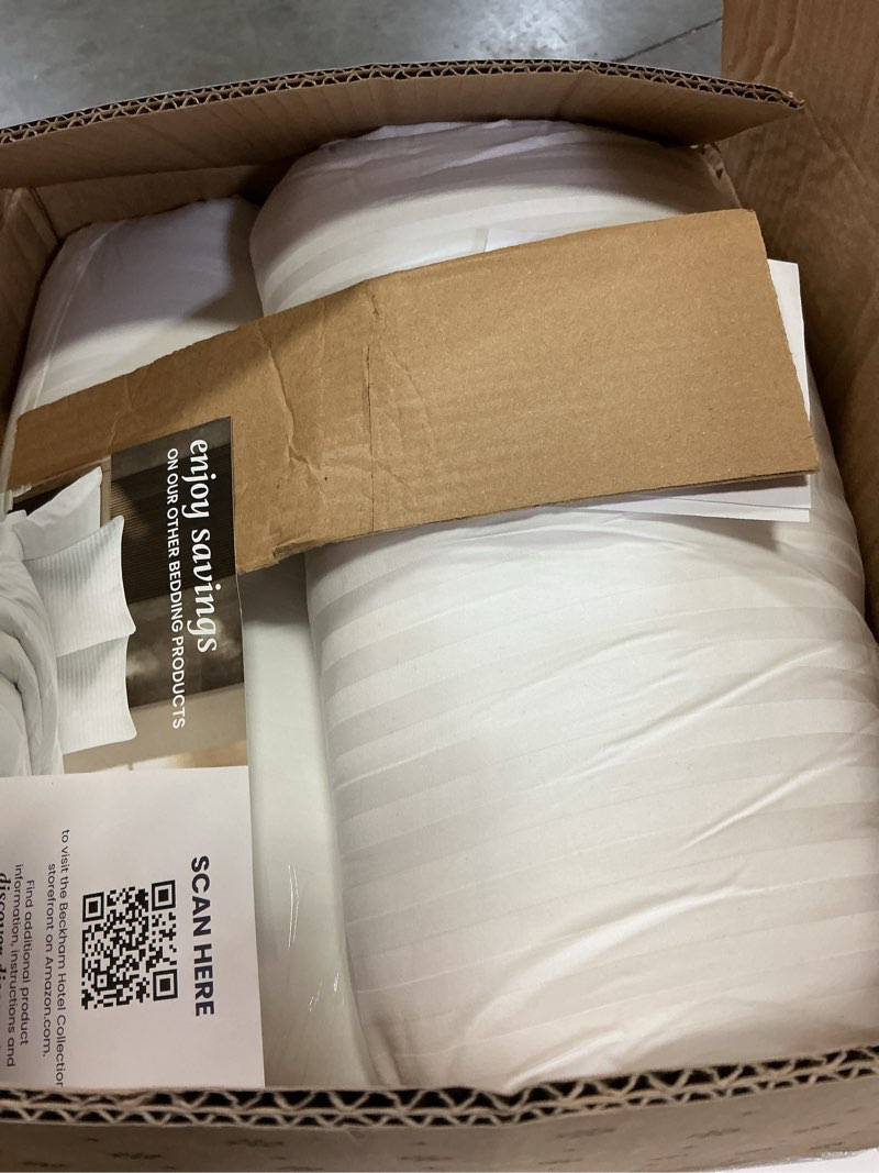Condition photo showing Good Condition for beckham hotel collection bed pillows king size set of 2 - down alternative pillow for back, stomach or side sleepers king white
