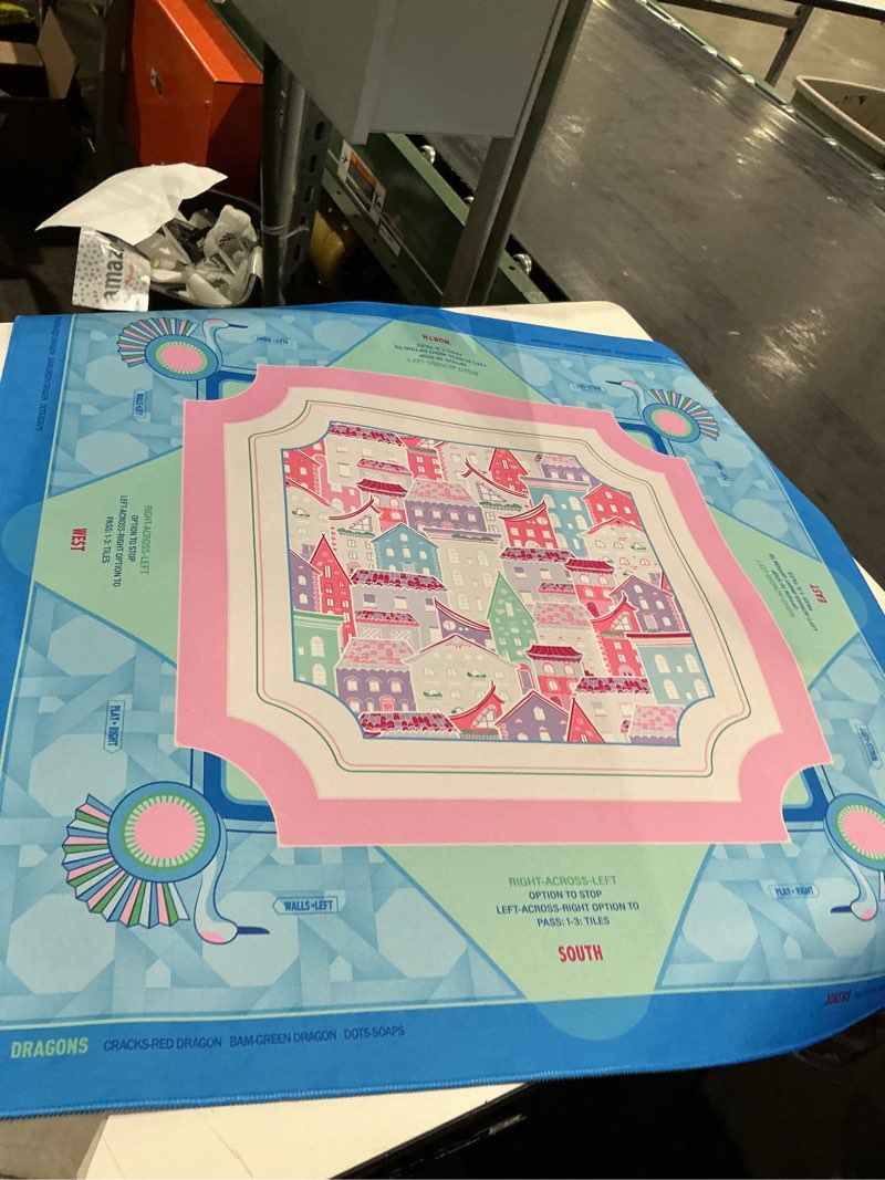 Condition photo showing Good Condition for (item similar ))virora american mahjong mat with rules, pink mahjong mat,non-slip rubber noise reduction mah jongg pad,  rolled no creases waterproof mahjong table cloth for mah jong & card games