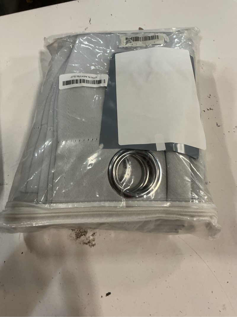 Condition photo showing Good Condition for cream beige blackout linen curtains for small windows 100% light blocking thermal insulated farmhouse boho window drapes for bedroom 50 x 45 inch long 1 pair back tab/hook belt/rod pocket natural 50"w x 45"l (pack of 2)