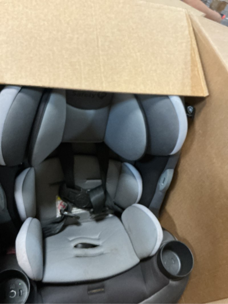 Condition photo showing As Is for safety 1st grow and go all-in-one slim convertible car seat, rear facing, 5-40 lbs, forward facing (30–65 lbs), high back booster seat 40-100 pounds, iron frost iron frost original