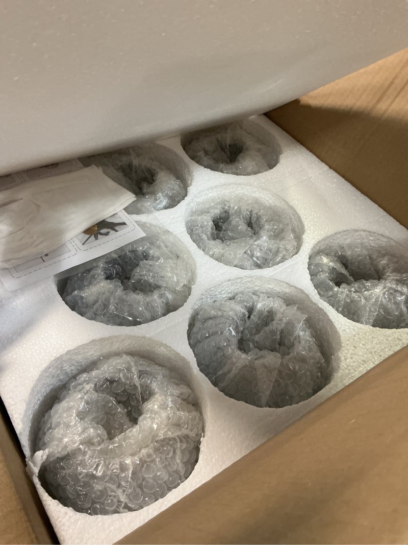 Condition photo showing New/Like New for 8-Light Sputnik Black Chandelier with Globe Glass Black and Gold Pendant Lights Bubble Light Chandeliers for Dining Room Farmhouse Kitchen Living Room Bedroom Office