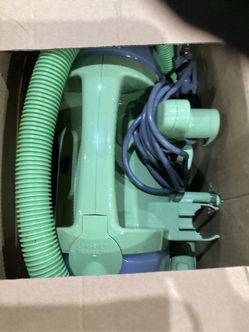 Condition photo showing As Is for BISSELL Little Green Multi-Purpose Portable Carpet and Upholstery Cleaner, Car and Auto Detailer, with Exclusive Specialty Tools, Green, 1400B