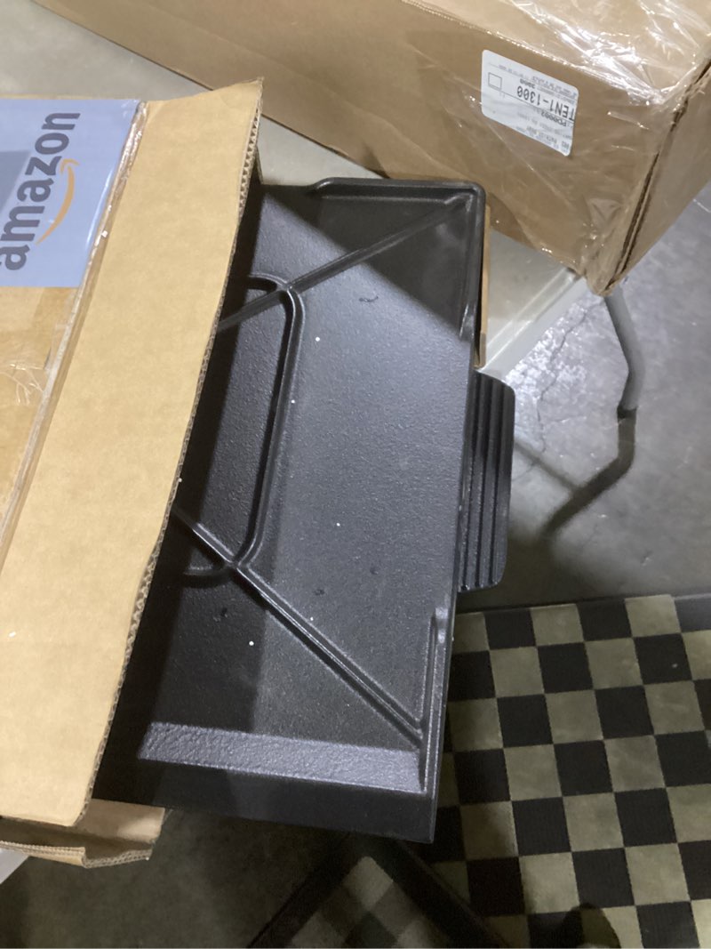 Condition photo showing Good Condition for onlyfire universal cast iron cooking griddle, pre-seasoned nonstick coating griddle flat top grill plate with extra high sidewalls for all gas grills and 4 burner range oven, 23" x 16" cast iron 23" x 16" x 2.6"