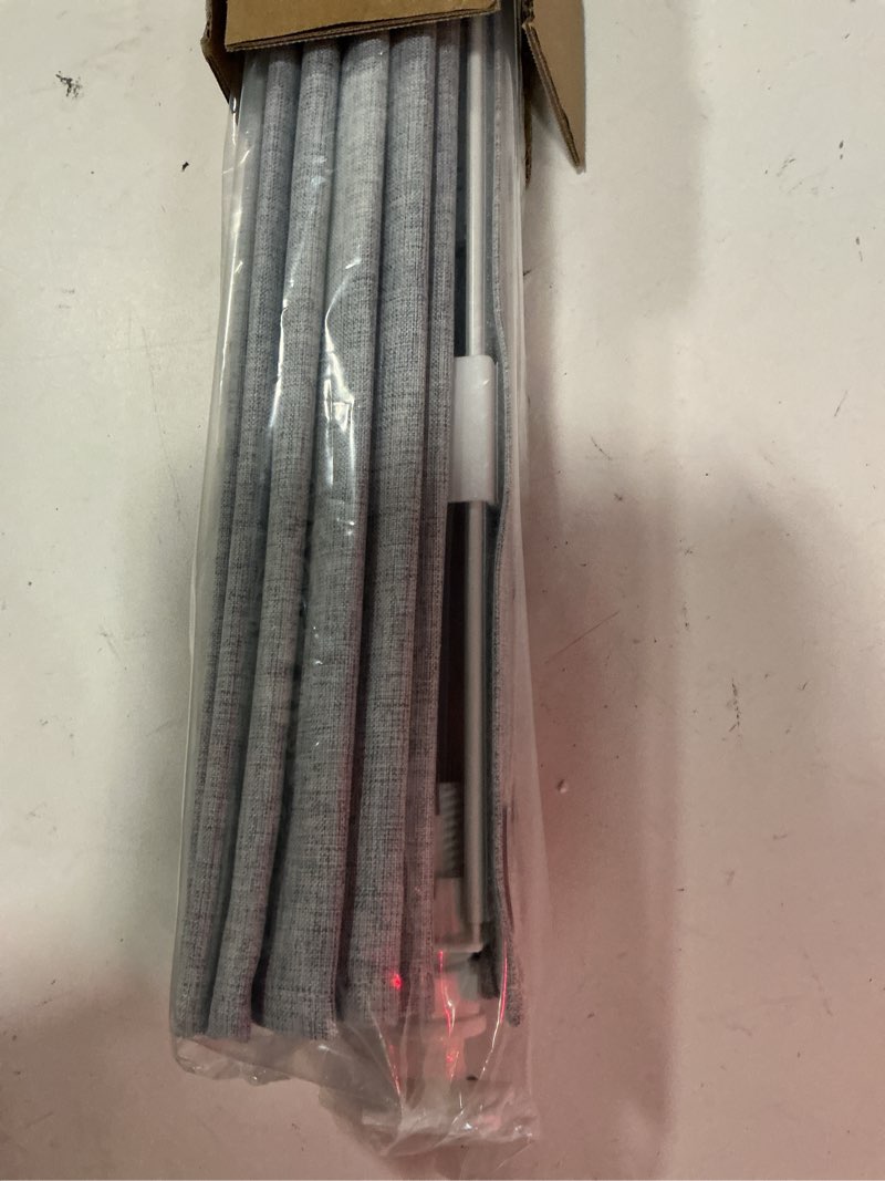 Condition photo showing Good Condition for lazblinds cordless roman shades for windows, blackout room darkening thermal insulated window blinds, lightweight fabric blinds for indoor windows, 22" w x 60" h, grey blackout - grey 22" w x 60" h