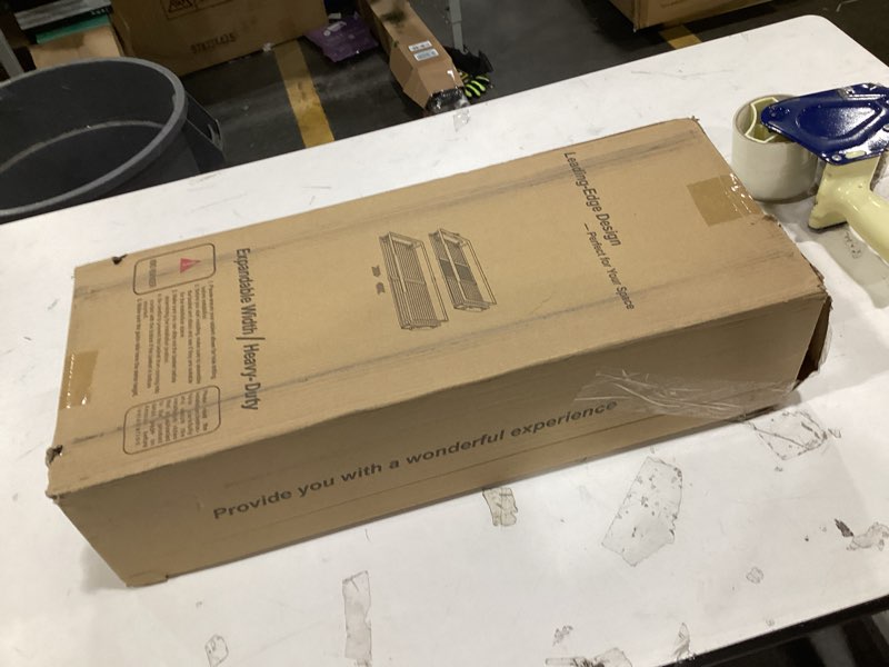 Condition photo showing As Is for This item is a heavy-duty, expandable kitchen cabinet pull-out basket organizer designed to maximize storage space.