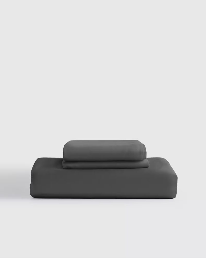 Bamboo Fitted Sheet Set size king/Charcoal