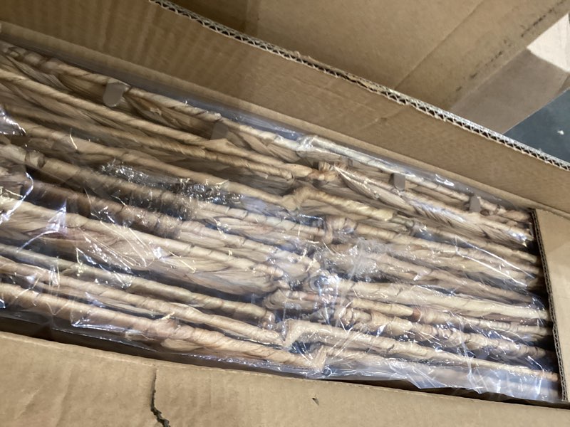 Condition photo showing New/Like New for Storage Baskets 4 Pcs Water Hyacinth Cube 11.2x11.2inch Storage Bins,Foldable Woven Baskets for Bathroom, Bedroom, Laundry, Pantry, Shelves