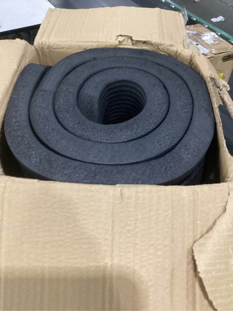 Condition photo showing As Is for foam sleeping pad for camping - 1.25-inch-thick waterproof sleep pad with carry straps for cots, tents, or sleepovers by wakeman outdoors (black) black 1 pack