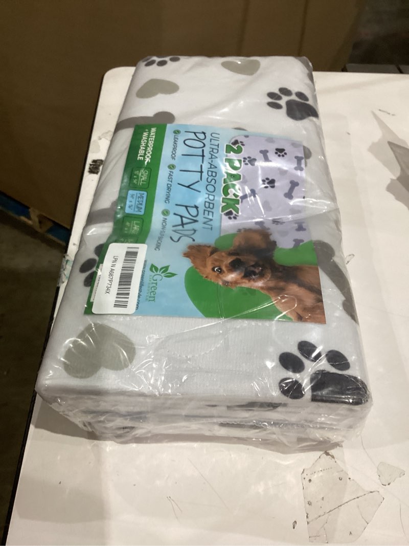 Condition photo showing New/Like New for GREEN LIFESTYLE Washable Pee Pads for Dogs - Waterproof Reusable Puppy Pads with Anti-Slip Backing, Pet Training Pad for Puppy Playpen, Crate, Whelping Box, Potty Training (Pack of 2 - 34x36) 34x36 2