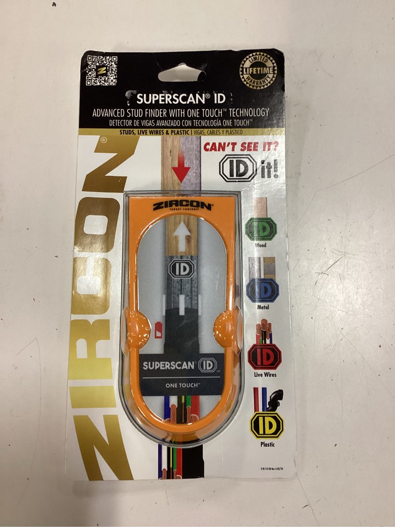 Condition photo showing New/Like New for zircon superscan 1.5-in scan depth metal and wood stud finder