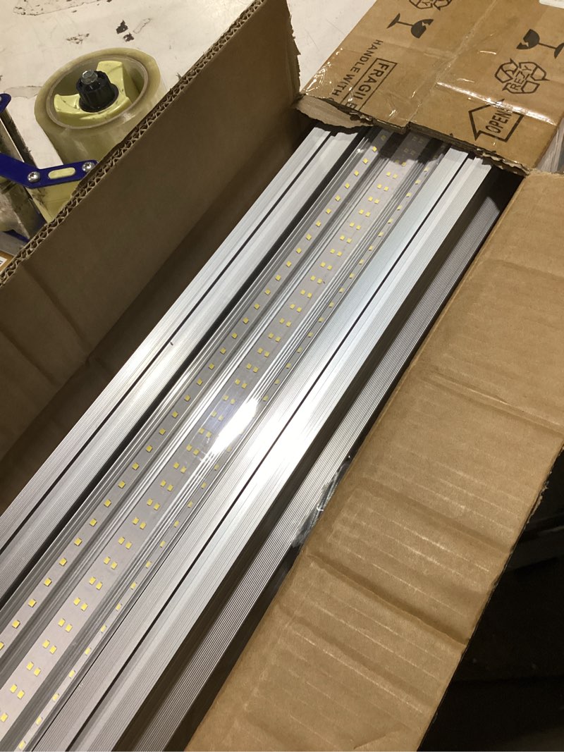 Condition photo showing As Is for upgrade super bright 6 pack 60w led shop lights 4ft | 4' 9000lm 5000k 48 inch linkable 4ft led shop light with plug in for workshop garage lighting warehouse shop workbench supermarket basement barn 60w-6pack