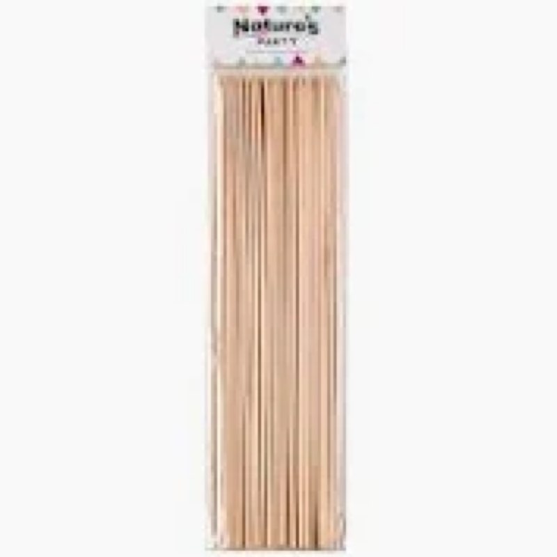 BETESINE 6.3mm Thick Bamboo Marshmallow Roasting Sticks, 30 Inch Extra Long Wooden S'mores Sticks fo