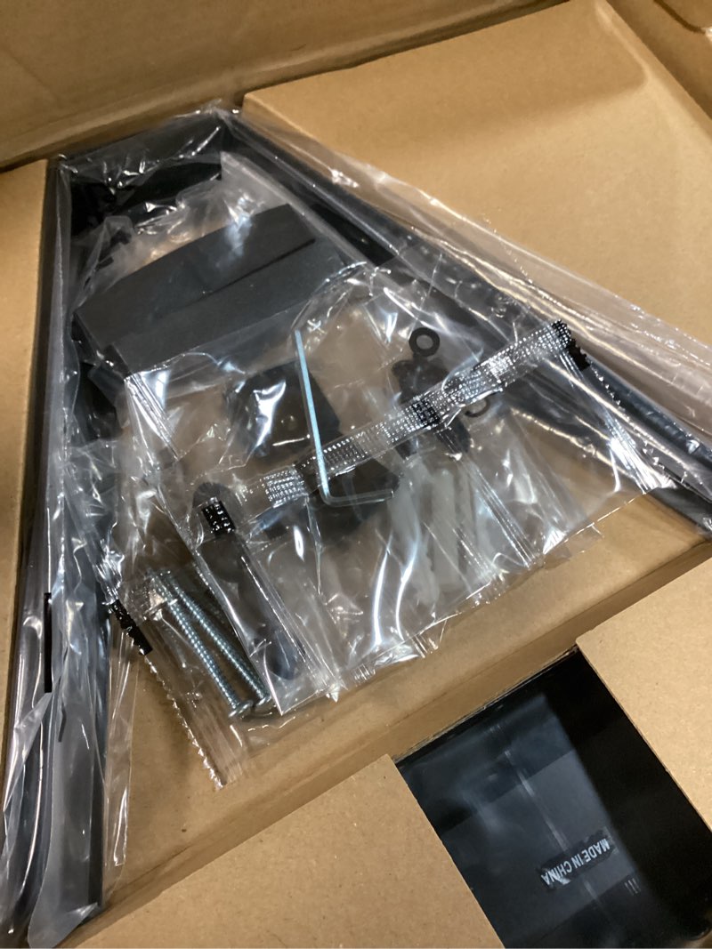 Condition photo showing New/Like New for wali floating tv shelf, 2 tier glass projector shelf for dvd players, routers, game consoles, cable boxes, living room decor, wall mount shelves hold up to 17.6lbs (cs202b), 2-shelf, black glass black 2-shelf