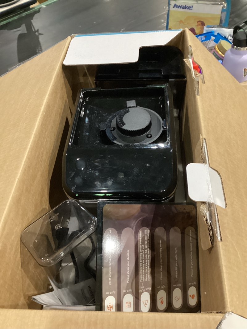 Condition photo showing As Is for Automatic Espresso Machine, 20 Bar Espresso Maker with Touch Control, 15-Grind Settings Super Automatic Coffee Machine with Integrated Milk Frother, Auto Self-Cleaning Silver