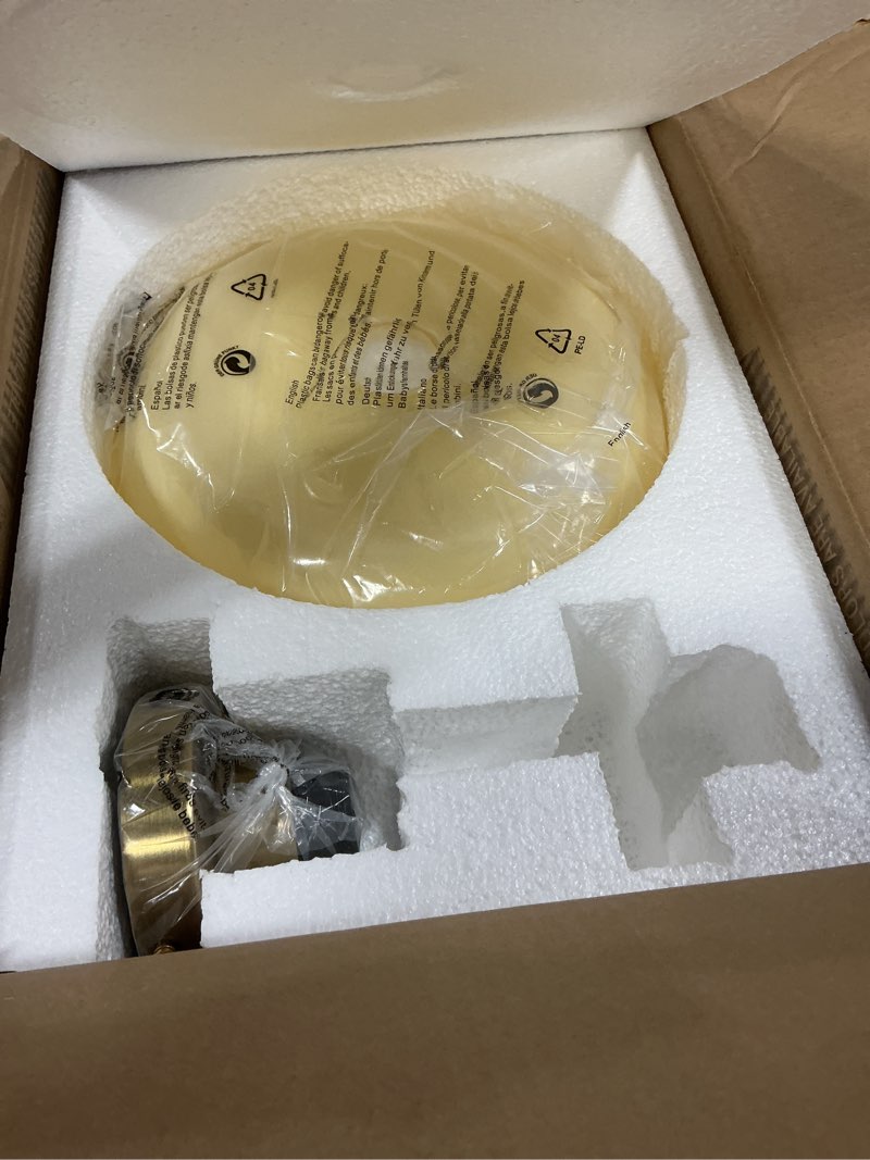 Condition photo showing Good Condition for brass flush mount ceiling light mid century modern ceiling light fixtures brushed gold milk yellow glass semi flush mount ceiling light farmhouse hallway dining room ceiling lamp flush- milk yellow