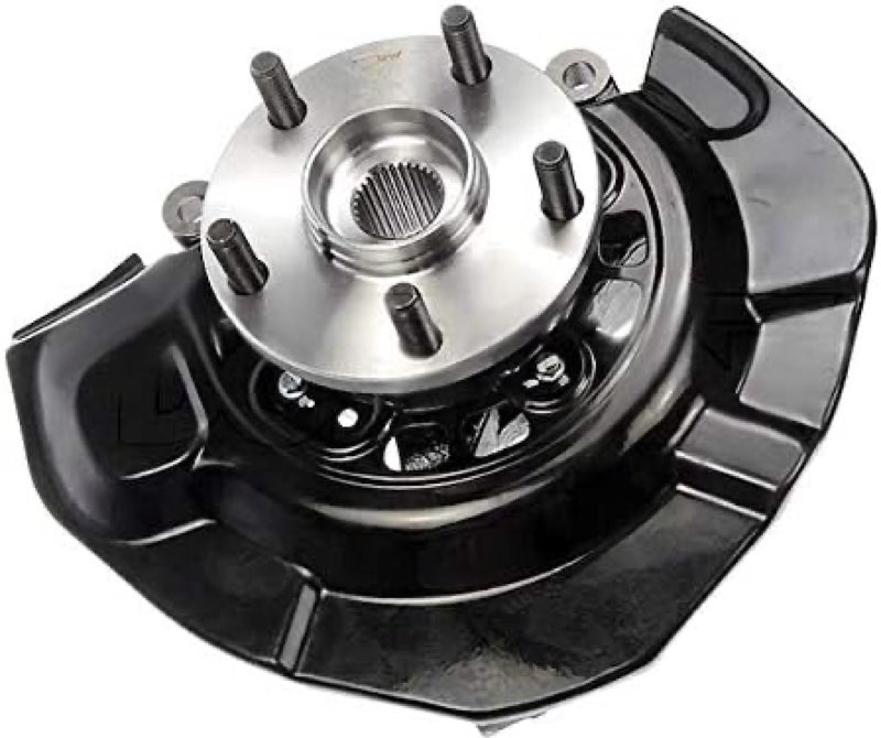 front left driver side wheel hub assembly - with loaded knuckle, bearing, and dust shield - compatible with 2004-2010 toyota sienna fwd