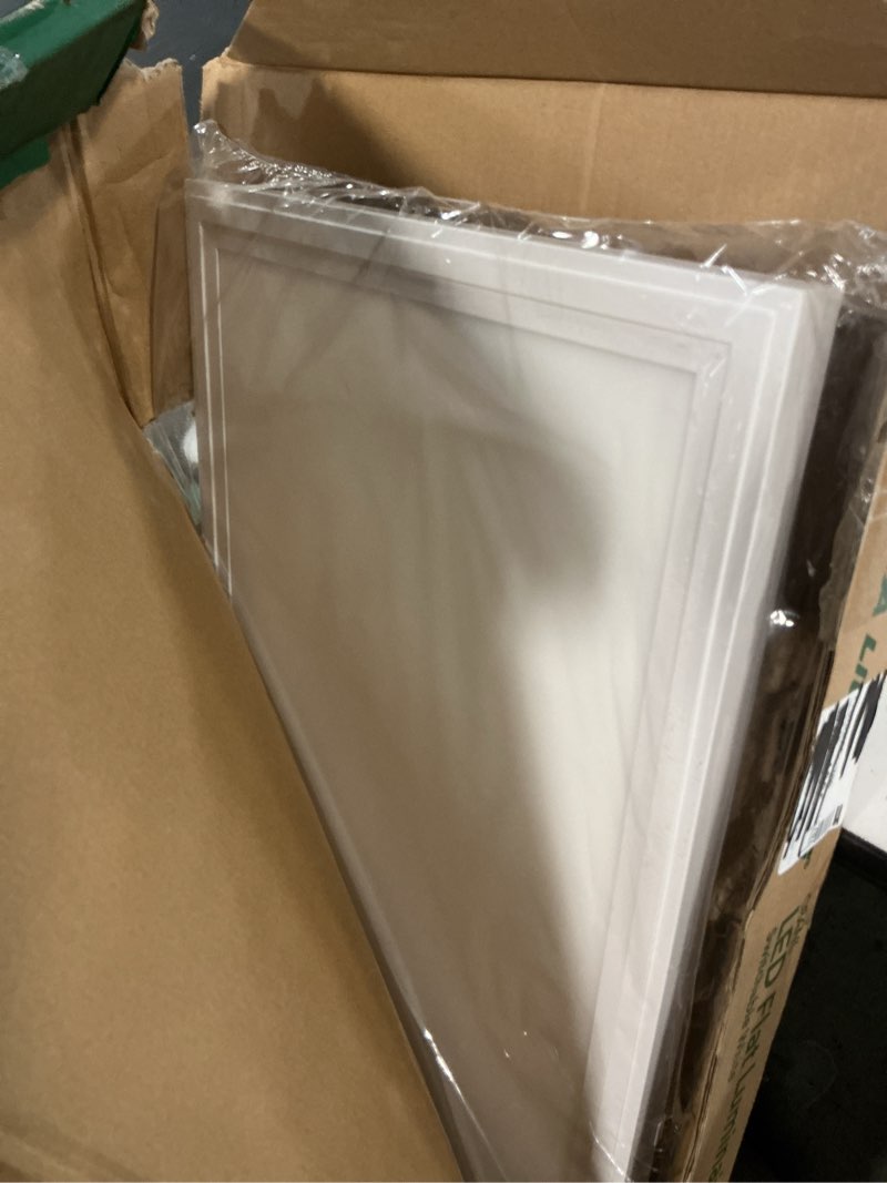 Condition photo showing Good Condition for lithonia lighting cpanl 1x4 led flat panel light, 1 ft. x 4 ft. led light panel, ceiling lighting fixture, 4000 lumens, 3500k/4000k/5000k switchable cct, includes direct ceiling mount bracket, white 1-foot x 4-foot 4000 lumens switchable white