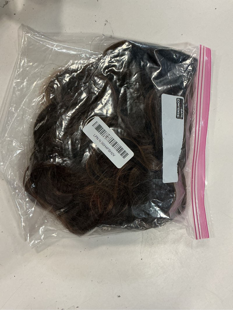 Condition photo showing Good Condition for NAYOO Long Dark Brown Mixed Chestnut Wavy Wig for Women 26 Inch Middle Part Lace Hairline Curly Wavy Wig Natural Looking Synthetic Heat Resistant Fiber Wig for Daily Party Use 26 Inch-2×4 Lace Dark Brown Mixed Chestnut