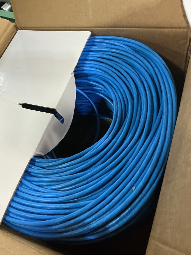 Condition photo showing New/Like New for monk cables | cat6 plenum cable 1000ft | utp, 23awg, 550mhz | dsx-8000 certified | most certified cable of the whole market (blue)