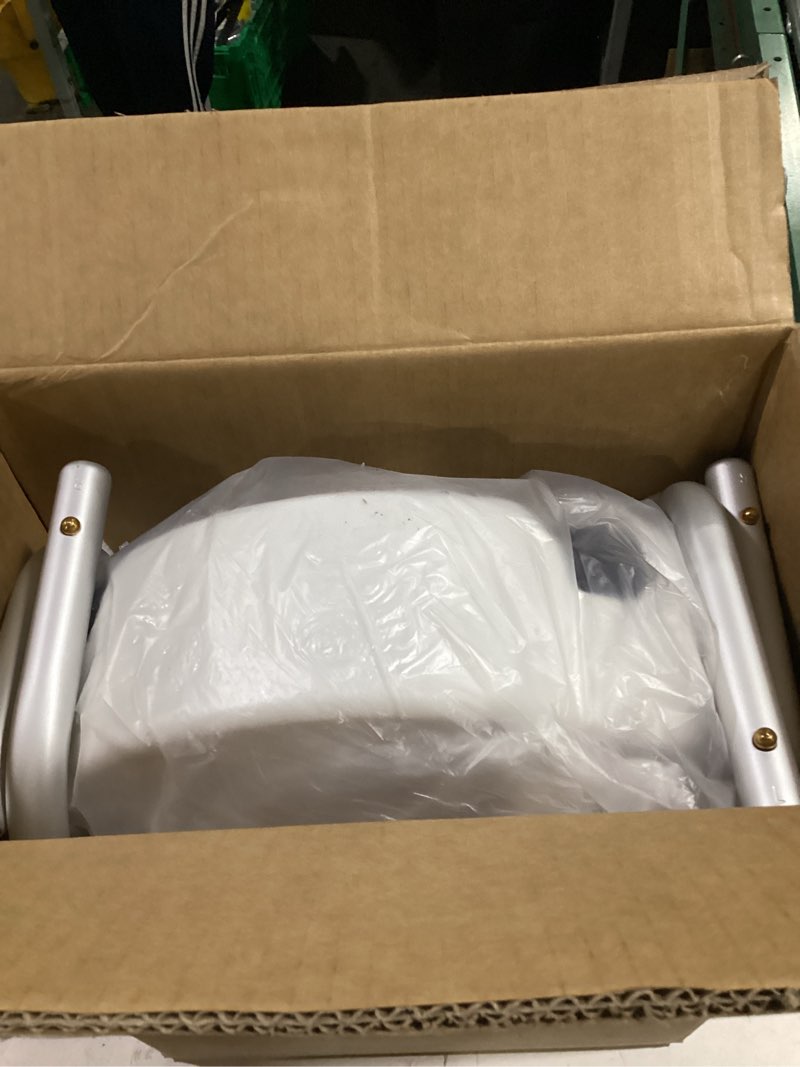 Condition photo showing Good Condition for 3.5 inch toilet seat risers for seniors, raised toilet seat round with removable padded handles, elevated toilet seat for assistance sitting or standing, support to 300 lbs standard round with handles