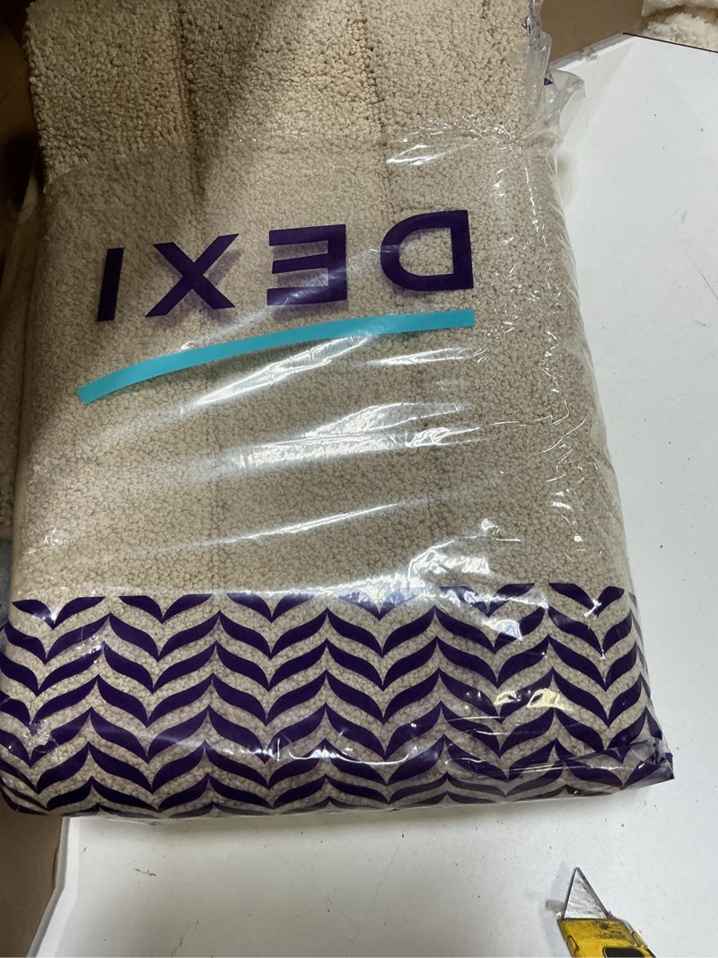 Condition photo showing Good Condition for dexi bathroom rug 72x24, non slip washable bath mat runner for shower floor, extra long absorbent soft bathmat with rubber backing, quick dry microfiber carpet, beige 2' x 6' (rectangular) beige
