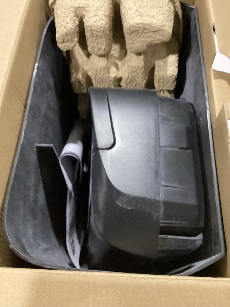 Condition photo showing As Is for pen+gear 6-sheet micro-cut paper/credit card shredder with 3.4 gallon bin, black,home and office use