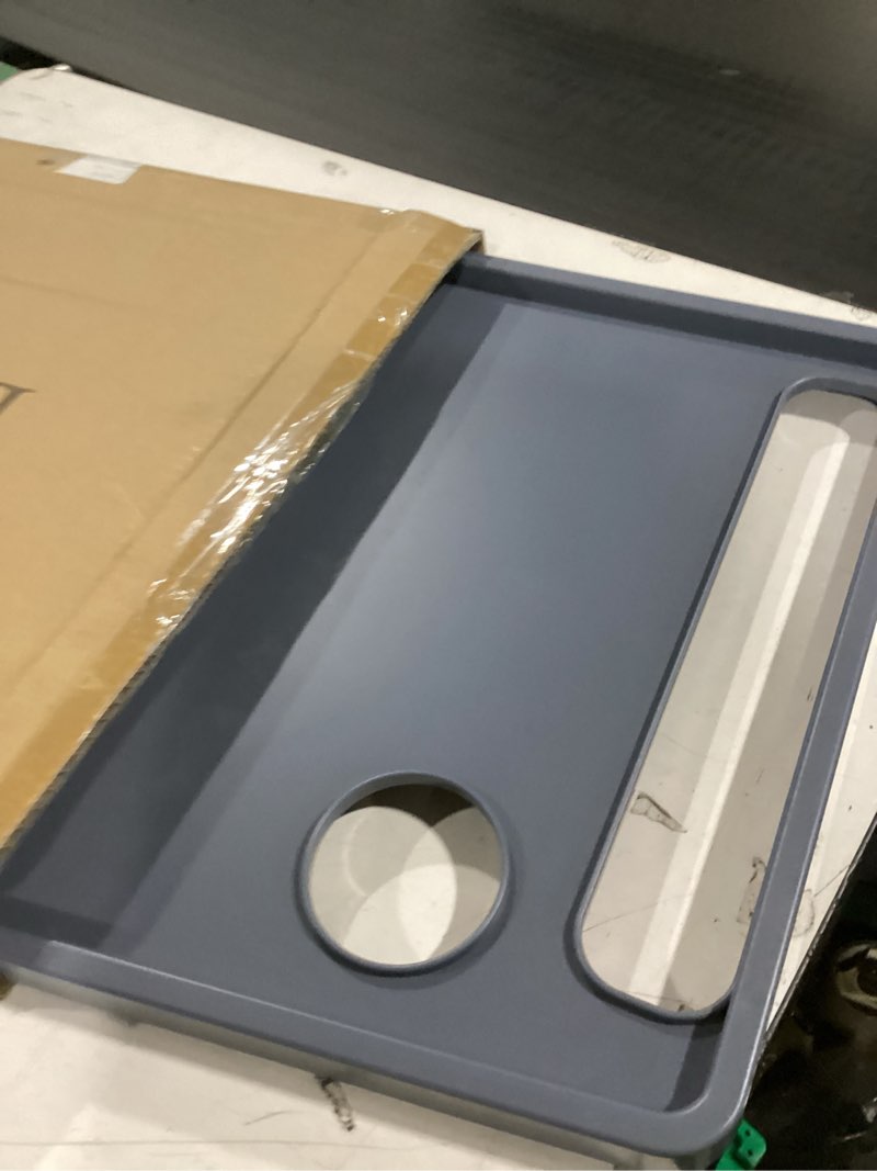 Condition photo showing Good Condition for walker tray table with 2 cup holders - universal trays for standard folding walkers - home mobility accessories by bluestone (gray)