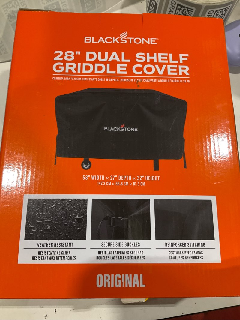 Condition photo showing As Is for blackstone 28" dual shelf griddle cover