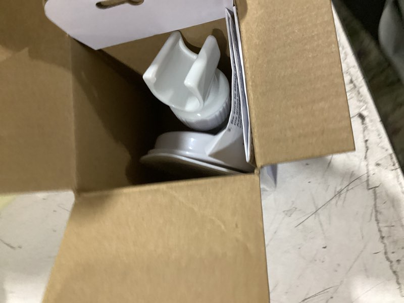 Condition photo showing As Is for project source white 4.125-in bathtub/shower arm mount (0.875-in-id)