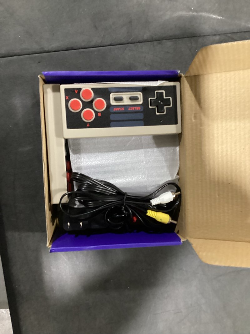 Condition photo showing Good Condition for retro game console, wireless retro gaming system, built-in 620 classic video games, plug & play game console for tv with av output and 2 wireless controllers (gray)