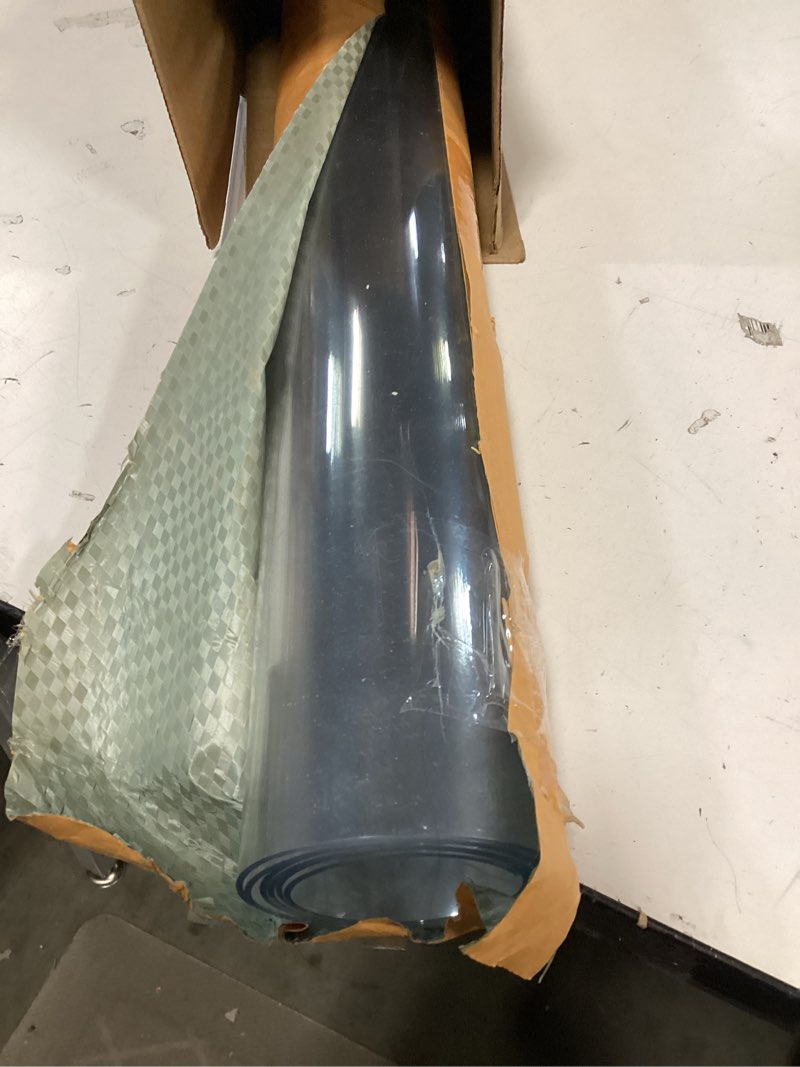 Condition photo showing As Is for Delamu Office Chair Mat for Hardwood Floor, 30"×48" Office Computer Desk Chair Mat, Clear PVC Heavy Duty Floor Protector Mats for Rolling Chairs (Only for Hard Floor) 30" x 48" Transparent