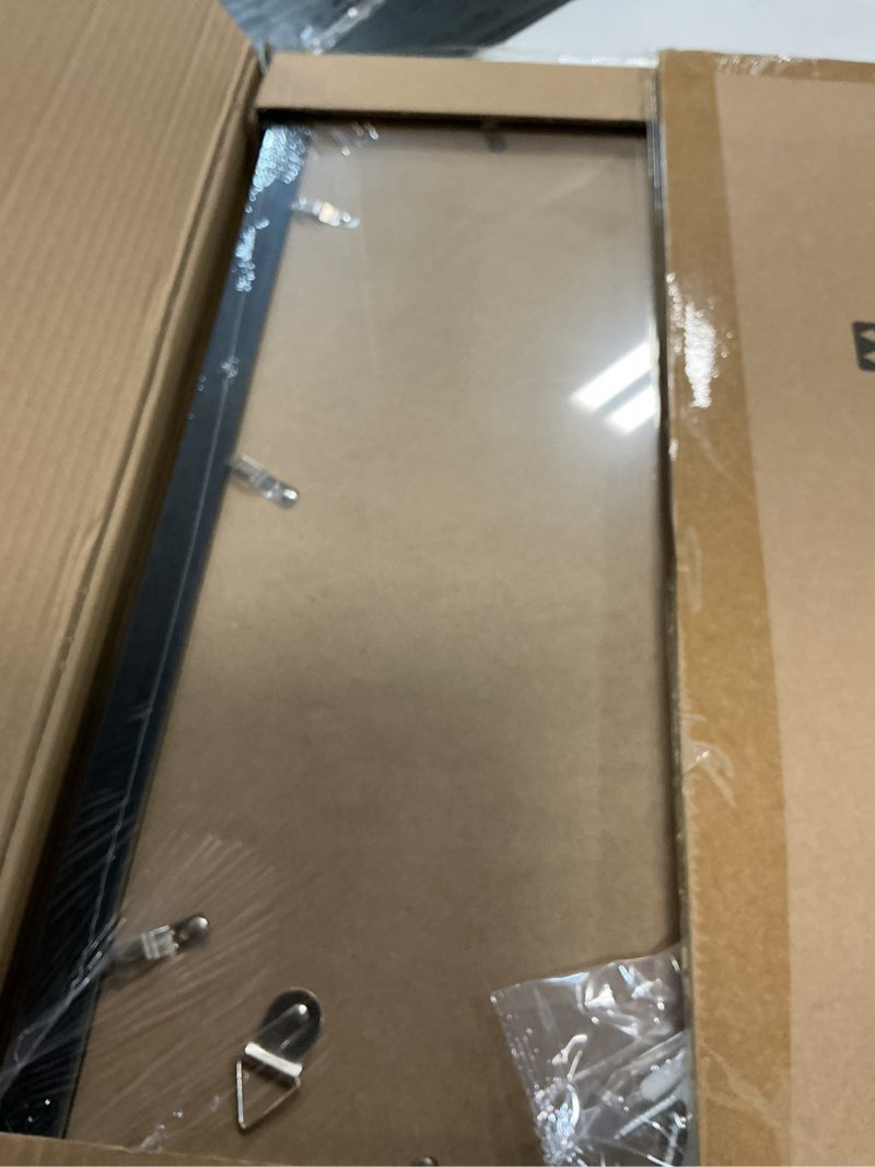 Condition photo showing Good Condition for 13x19 poster frame, display pictures 11x17 with mat or 13x19 without, wall hanging frames, black, 3 pack black 13x19