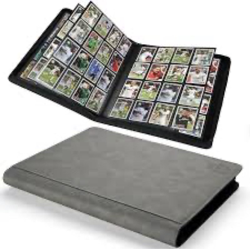 Arkeiliy Card Binder 9 Pocket, Double Sided Pockets Trading Card Binder with 30 Sleeves, Premium Zip