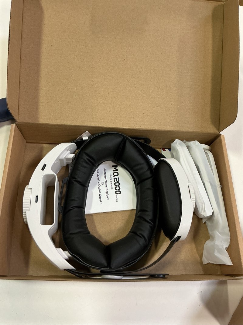 Condition photo showing Good Condition for Head Strap for Quest 2/Quest 3/Quest 3S, Comfort Head Strap for Elite Strap Replacement with Adjustable Hinge, Double Knobs, Soft Cushion, Reduces Head Pressure, Enhanced Balance and Comfort White-Without Battery