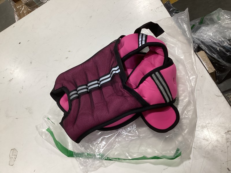 Condition photo showing Good Condition for zeerun weighted vest for women & men with reflective stripe and adjustable buckle, comfortable & durable rucking vest for walking, running & strength training 10 lb pink