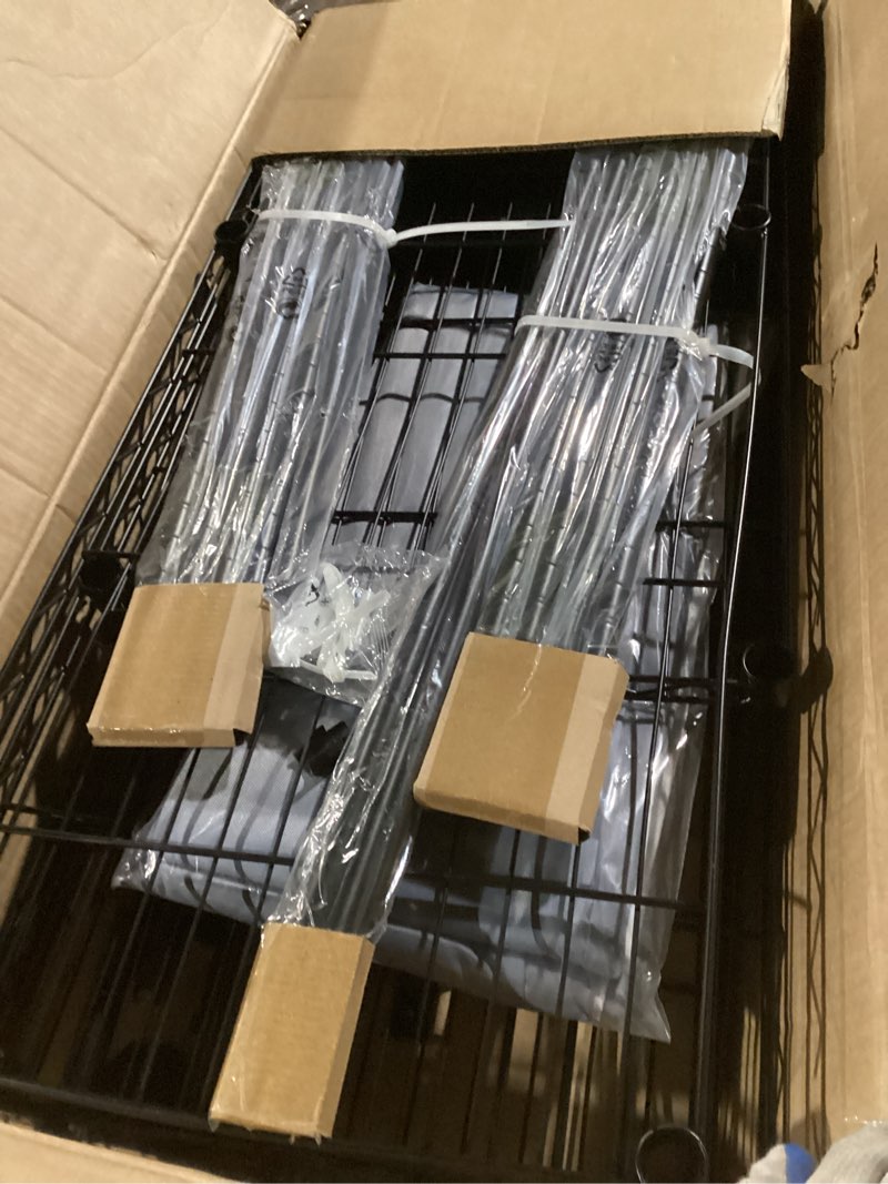Condition photo showing Good Condition for h8 heavy duty clothes rack with cover, covered garment rack with shelves, wardrobe closet with cover, portable closet organizer storage, black clothing rack with grey cover black rack with grey cover h8 covered closet