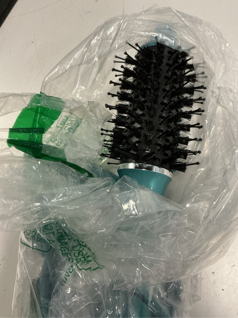 Condition photo showing As Is for shark glossi 2-in-1 hot tool and air glosser, ultra-fast, ultra-glossy blowouts at-home, heat-controlled ceramic, curly, coily, and color friendly, jewel teal, ht302tl