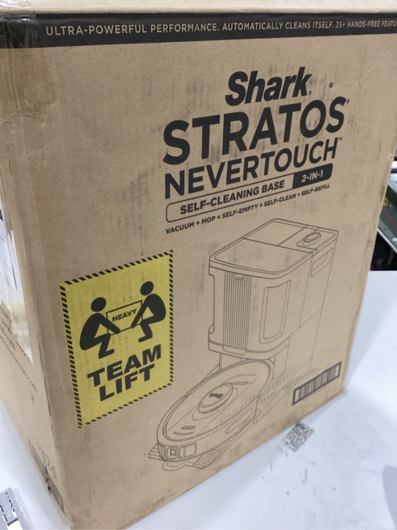 Condition photo showing Good Condition for Shark Stratos 2-in-1 Robot Vacuum & Mop with 25+ Hands-Free Features & NeverTouch Self-Cleaning Base, Precision Mapping, Autolift Technology, HEPA Filtration, Edge Detect, AV2700ZE, White