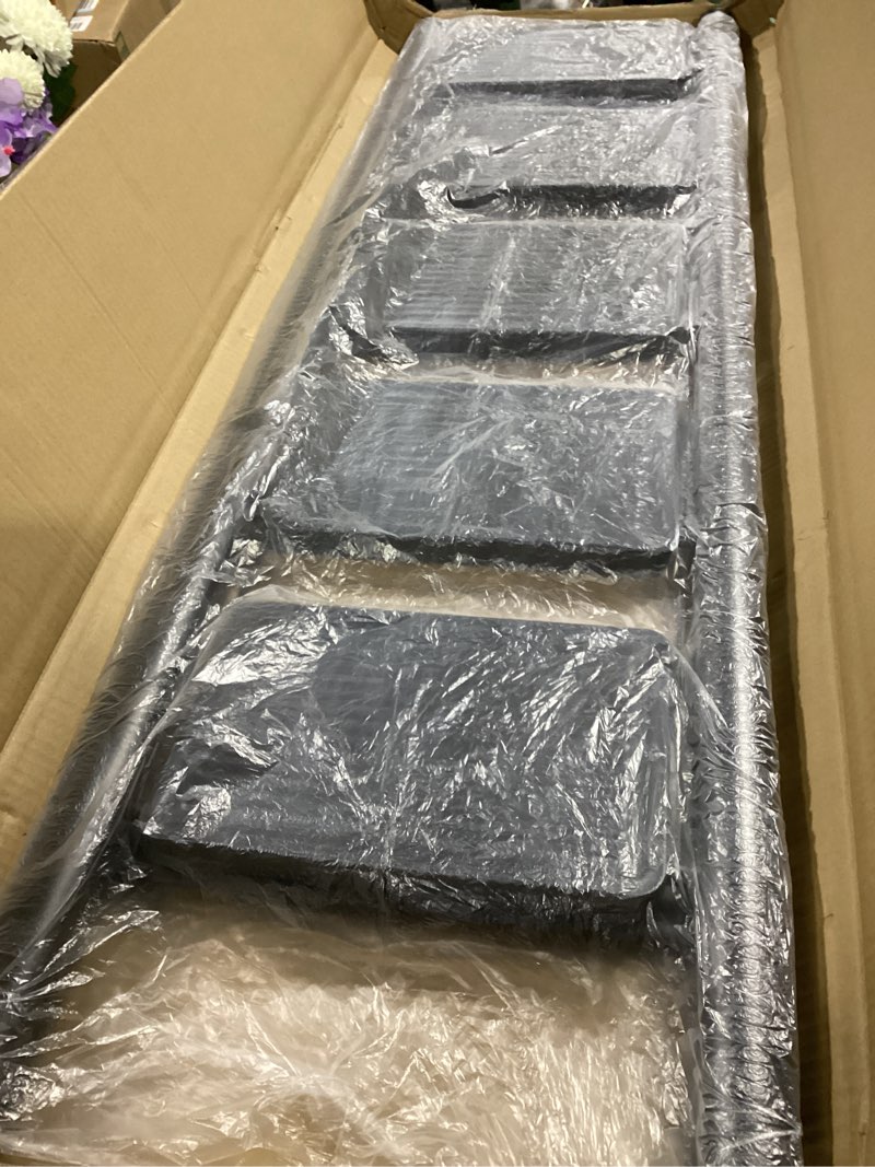 Condition photo showing New/Like New for 5-step folding ladder, heavy duty ladders for home & kitchen, folding ladder easy to store, tall ladder for adults, anti-slip & space-saving step ladder, 330 lbs capacity black 5 step ladder