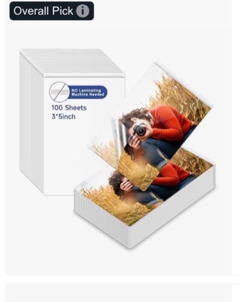 100 Sheets 3x5inch Self Seal Laminating Pouches Self Adhesive Laminating Sheet No Laminating Machine