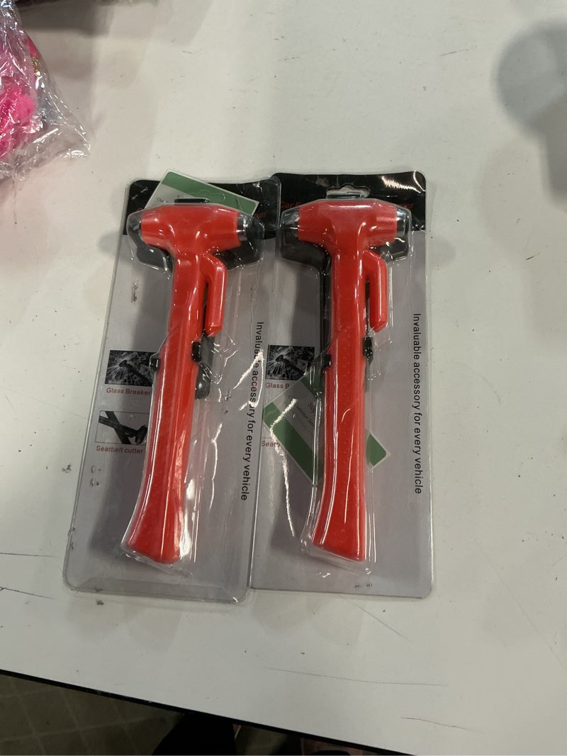 Condition photo showing New/Like New for (2 piece ) 2-in-1 emergency escape hammer and seat belt cutter car emergency escape tool with handle car window breaker for glass breaker