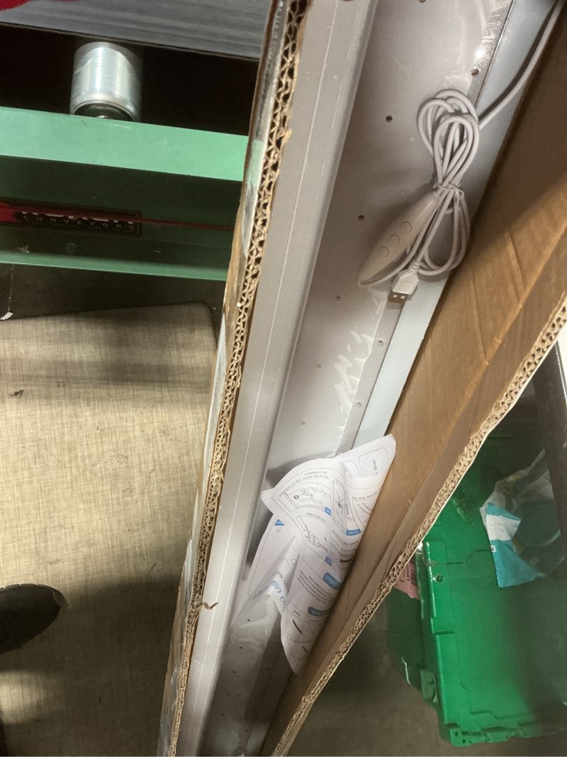 Condition photo showing As Is for omhuzsyo light up acrylic medal hanger display rack and trophy shelf,wall mount medal holder,for gymnastics,running,basketball, football, and more.race medal display-large size 45.2” clear